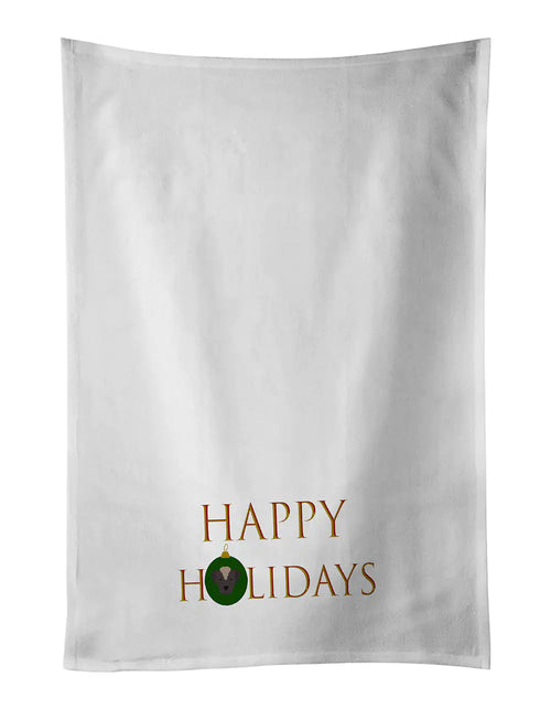 Ecuadorian Hairless Dog - Dog Face Happy Holidays Christmas Kitchen Towel Set of 2